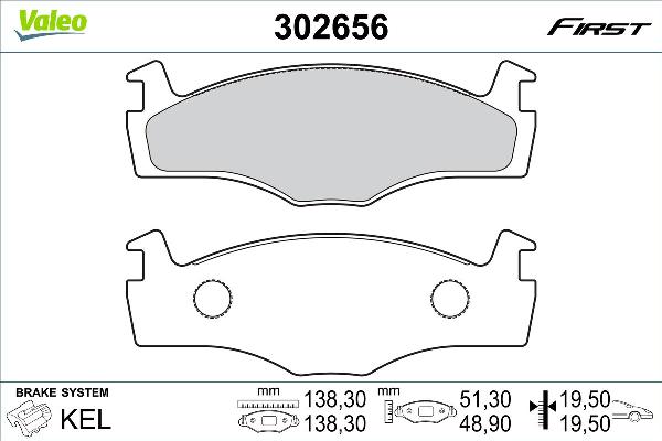 VALEO 302656 - Set placute frana,frana disc aaoparts.ro