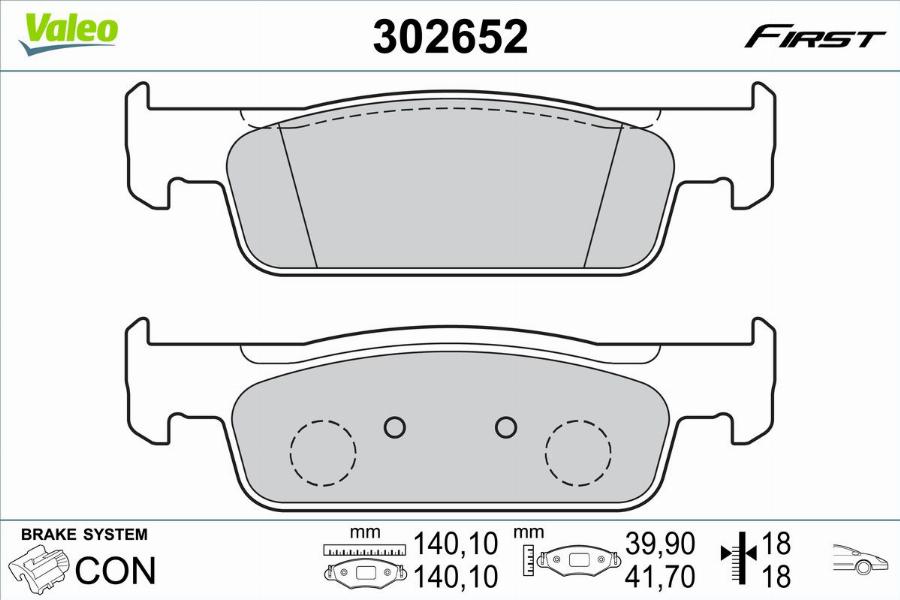 Valeo 302652 - Set placute frana,frana disc aaoparts.ro