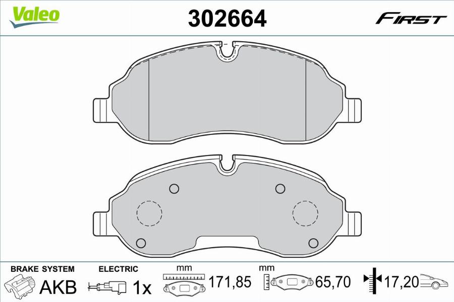 Valeo 302664 - Set placute frana,frana disc aaoparts.ro