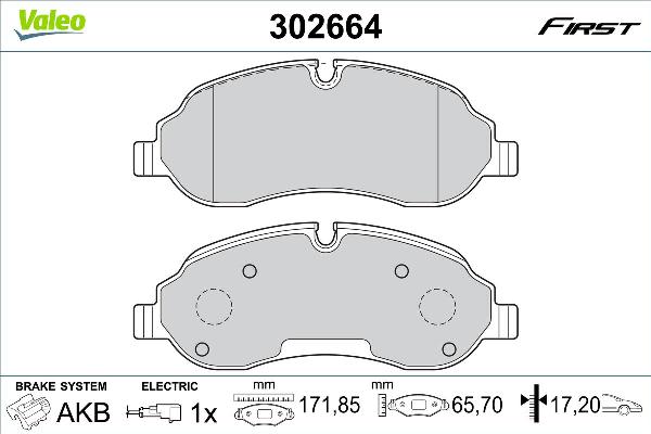 VALEO 302664 - Set placute frana,frana disc aaoparts.ro