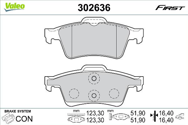 VALEO 302636 - Set placute frana,frana disc aaoparts.ro