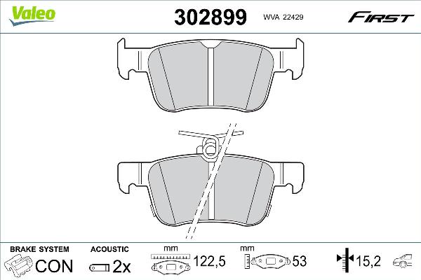 VALEO 302899 - Set placute frana,frana disc aaoparts.ro