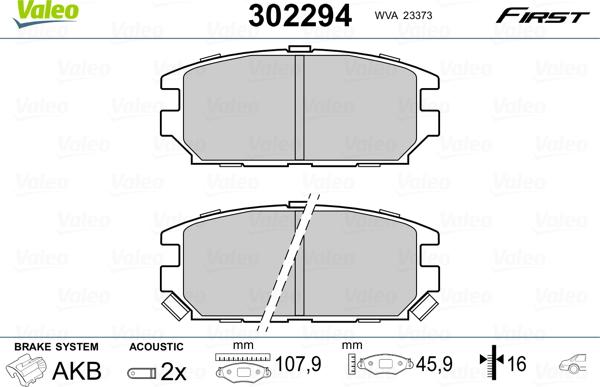 Valeo 302294 - Set placute frana,frana disc aaoparts.ro