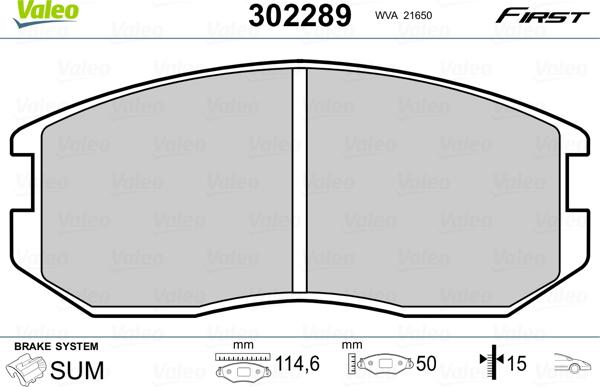 Valeo 302289 - Set placute frana,frana disc aaoparts.ro