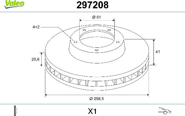 VALEO 297208 - Disc frana aaoparts.ro