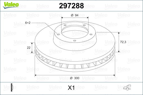 Valeo 297288 - Disc frana aaoparts.ro