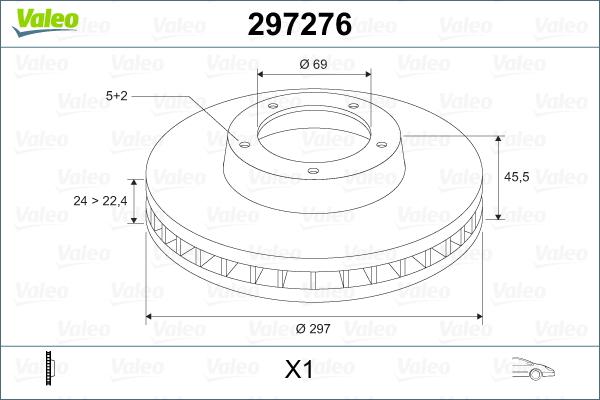 Valeo 297276 - Disc frana aaoparts.ro