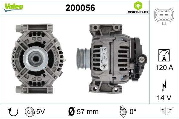 Valeo 200056 - Generator / Alternator aaoparts.ro
