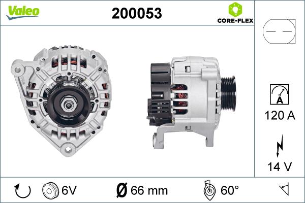 Valeo 200053 - Generator / Alternator aaoparts.ro