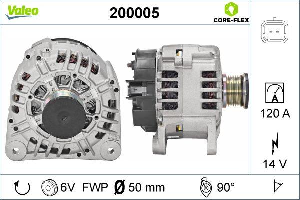 Valeo 200005 - Generator / Alternator aaoparts.ro