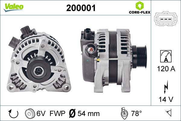 Valeo 200001 - Generator / Alternator aaoparts.ro