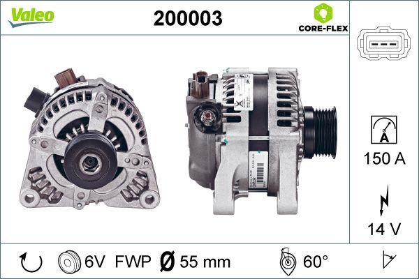 Valeo 200003 - Generator / Alternator aaoparts.ro