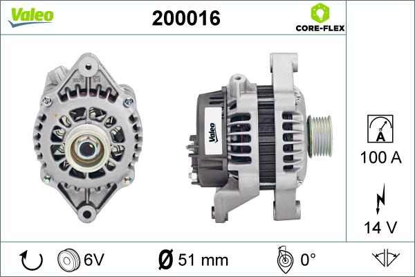 Valeo 200016 - Generator / Alternator aaoparts.ro