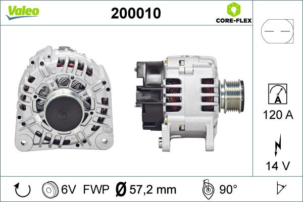 Valeo 200010 - Generator / Alternator aaoparts.ro