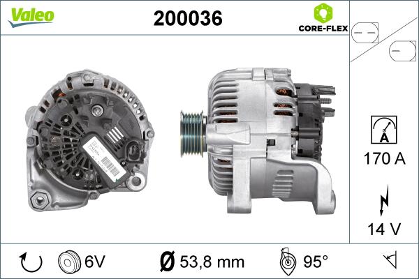 Valeo 200036 - Generator / Alternator aaoparts.ro