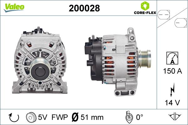 Valeo 200028 - Generator / Alternator aaoparts.ro