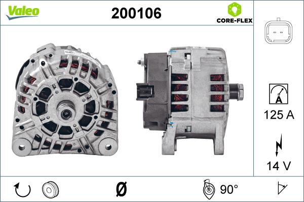 Valeo 200106 - Generator / Alternator aaoparts.ro