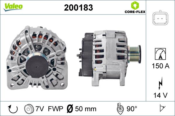 Valeo 200183 - Generator / Alternator aaoparts.ro