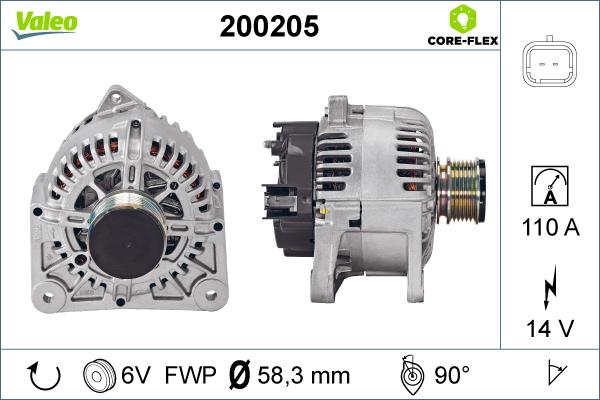 Valeo 200205 - Generator / Alternator aaoparts.ro