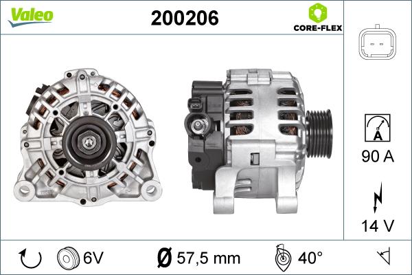 Valeo 200206 - Generator / Alternator aaoparts.ro