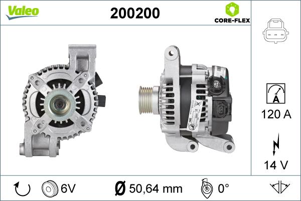 Valeo 200200 - Generator / Alternator aaoparts.ro