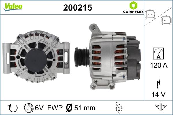 VALEO 200215 - Generator / Alternator aaoparts.ro