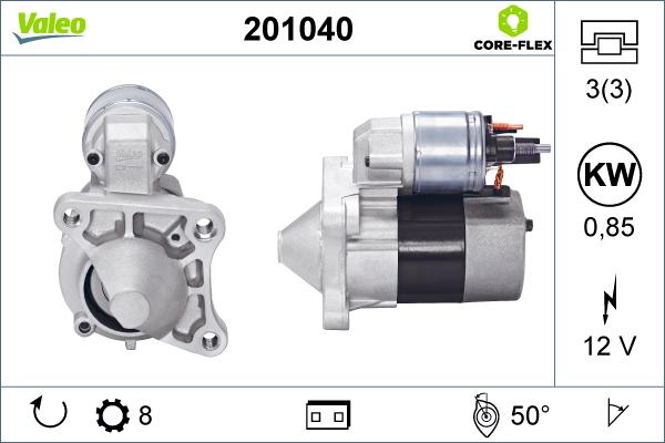 Valeo 201040 - Starter aaoparts.ro