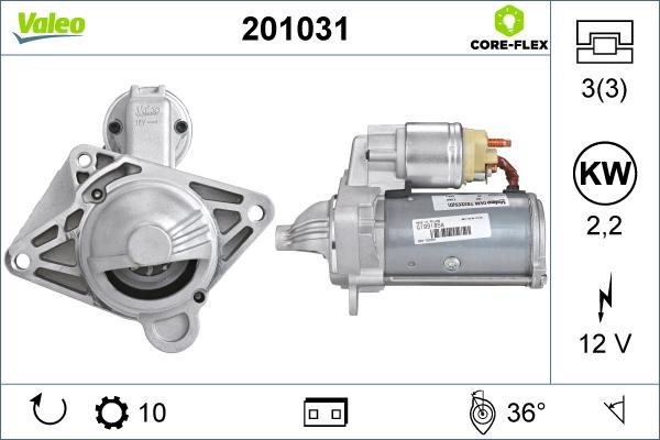 Valeo 201031 - Starter aaoparts.ro