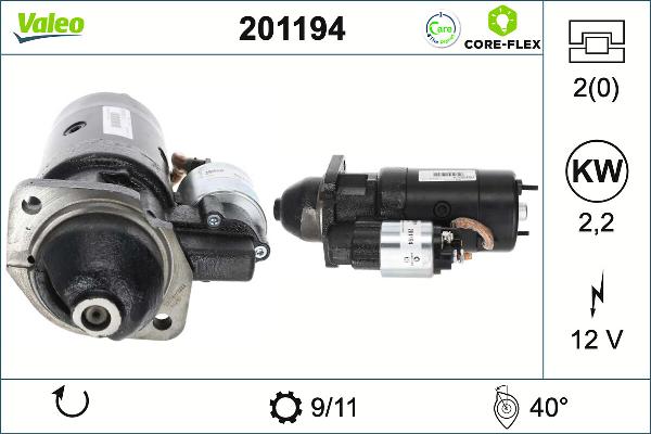 VALEO 201194 - Starter aaoparts.ro
