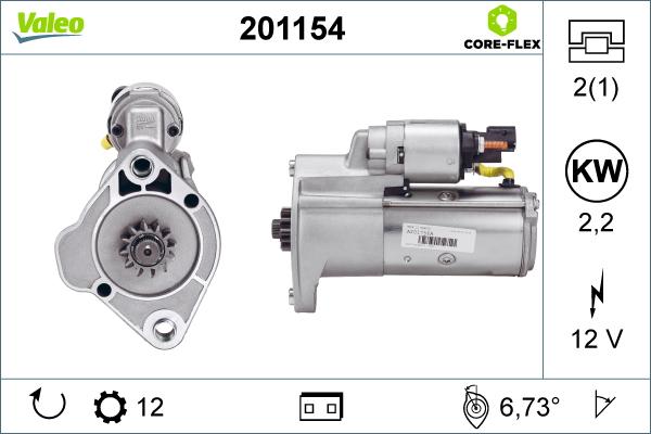 Valeo 201154 - Starter aaoparts.ro