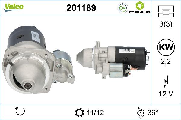 VALEO 201189 - Starter aaoparts.ro