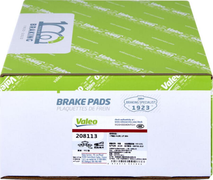 Valeo 208113 - Set placute frana,frana disc aaoparts.ro