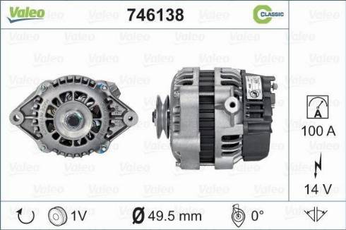 VALEO 746138 - Generator / Alternator aaoparts.ro