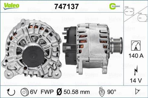 Valeo 747137 - Generator / Alternator aaoparts.ro