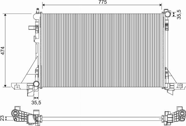 VALEO 701953 - Radiator, racire motor aaoparts.ro