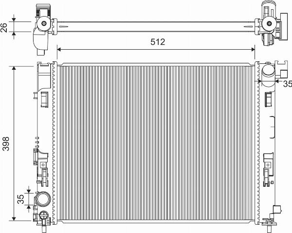 VALEO 701440 - Radiator, racire motor aaoparts.ro