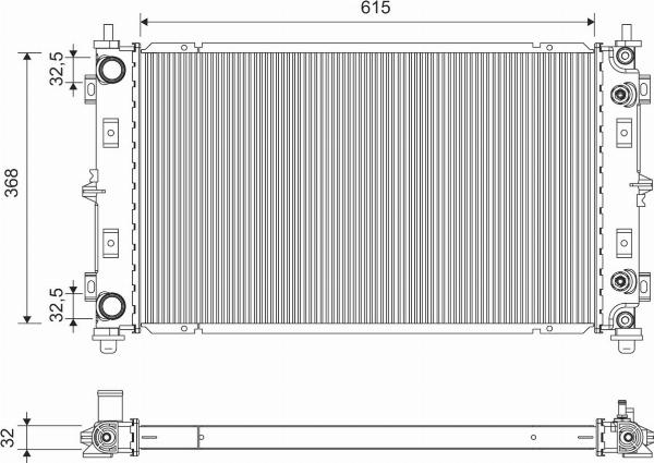 VALEO 701453 - Radiator, racire motor aaoparts.ro