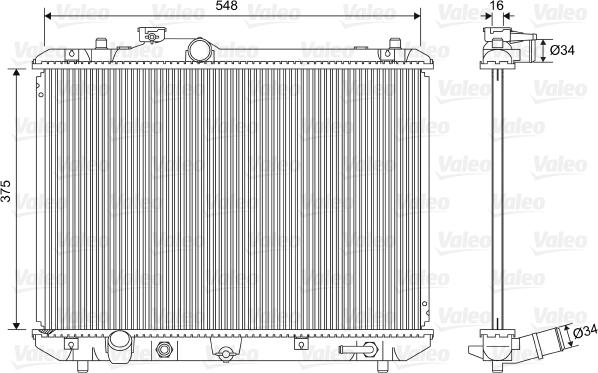 VALEO 701587 - Radiator, racire motor aaoparts.ro