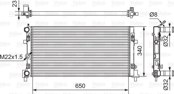 Valeo 701522 - Radiator, racire motor aaoparts.ro