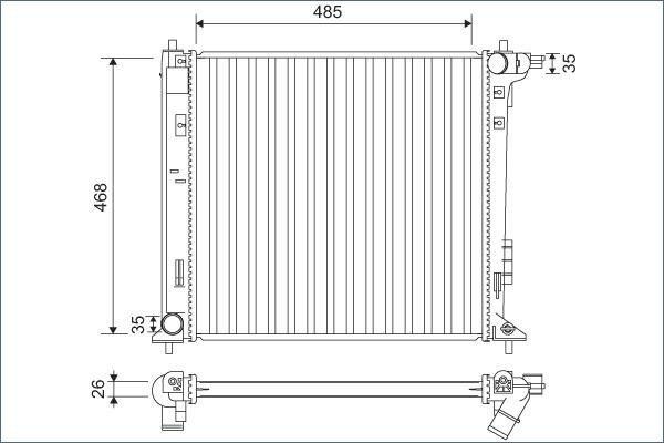 Valeo 701140 - Radiator, racire motor aaoparts.ro