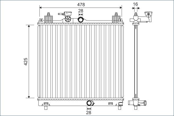 Valeo 701138 - Radiator, racire motor aaoparts.ro