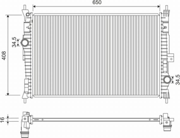 VALEO 701173 - Radiator, racire motor aaoparts.ro