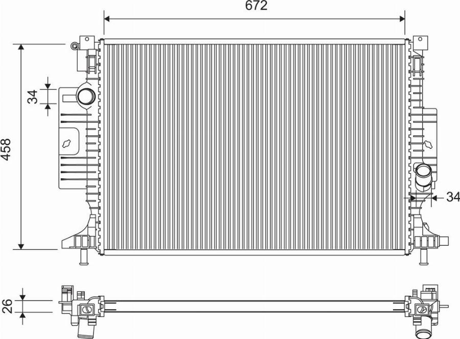 Valeo 701364 - Radiator, racire motor aaoparts.ro