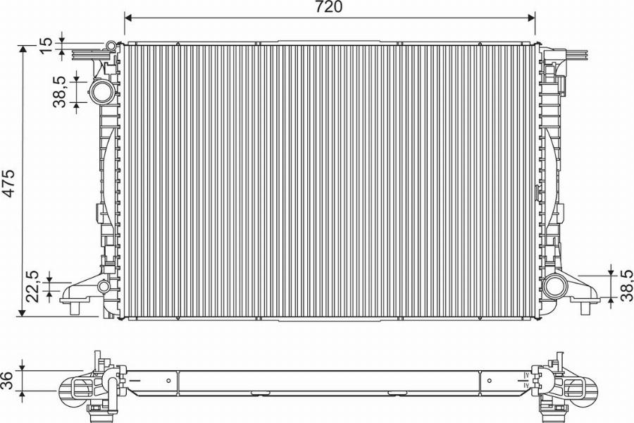 Valeo 701309 - Radiator, racire motor aaoparts.ro