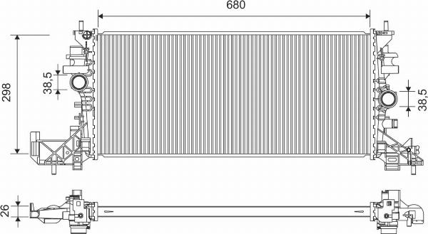 VALEO 701376 - Radiator, racire motor aaoparts.ro