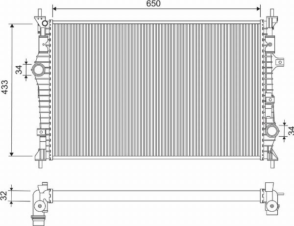 VALEO 701284 - Radiator, racire motor aaoparts.ro