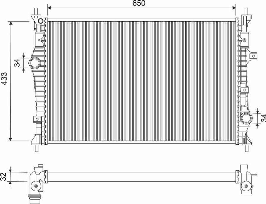 Valeo 701284 - Radiator, racire motor aaoparts.ro