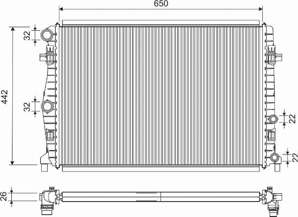 VALEO 701285 - Radiator, racire motor aaoparts.ro