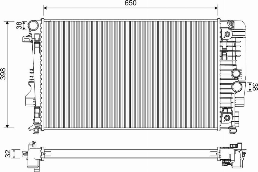 Valeo 701222 - Radiator, racire motor aaoparts.ro