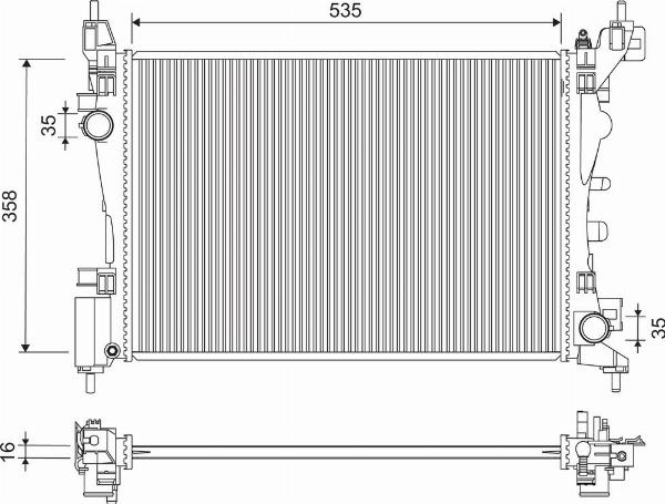 VALEO 701277 - Radiator, racire motor aaoparts.ro